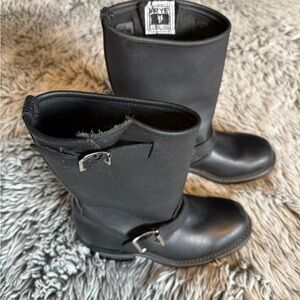 Frye Engineer  Black Combat & Moto Boots